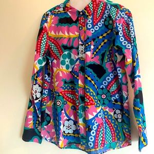 J. Crew 100% Cotton stunning button down shirt. EUC-- SIZE14
